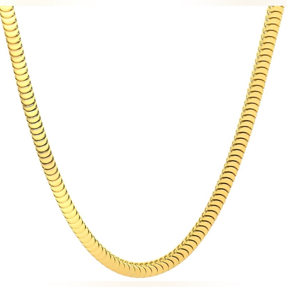 Necklace 18K Gold Plated Over Stainless Steel Chain - Picture 1 of 2